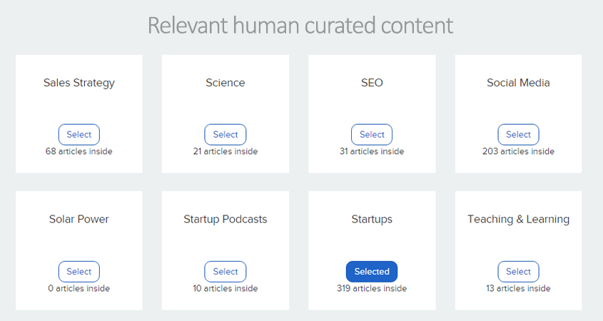 quuu content categories