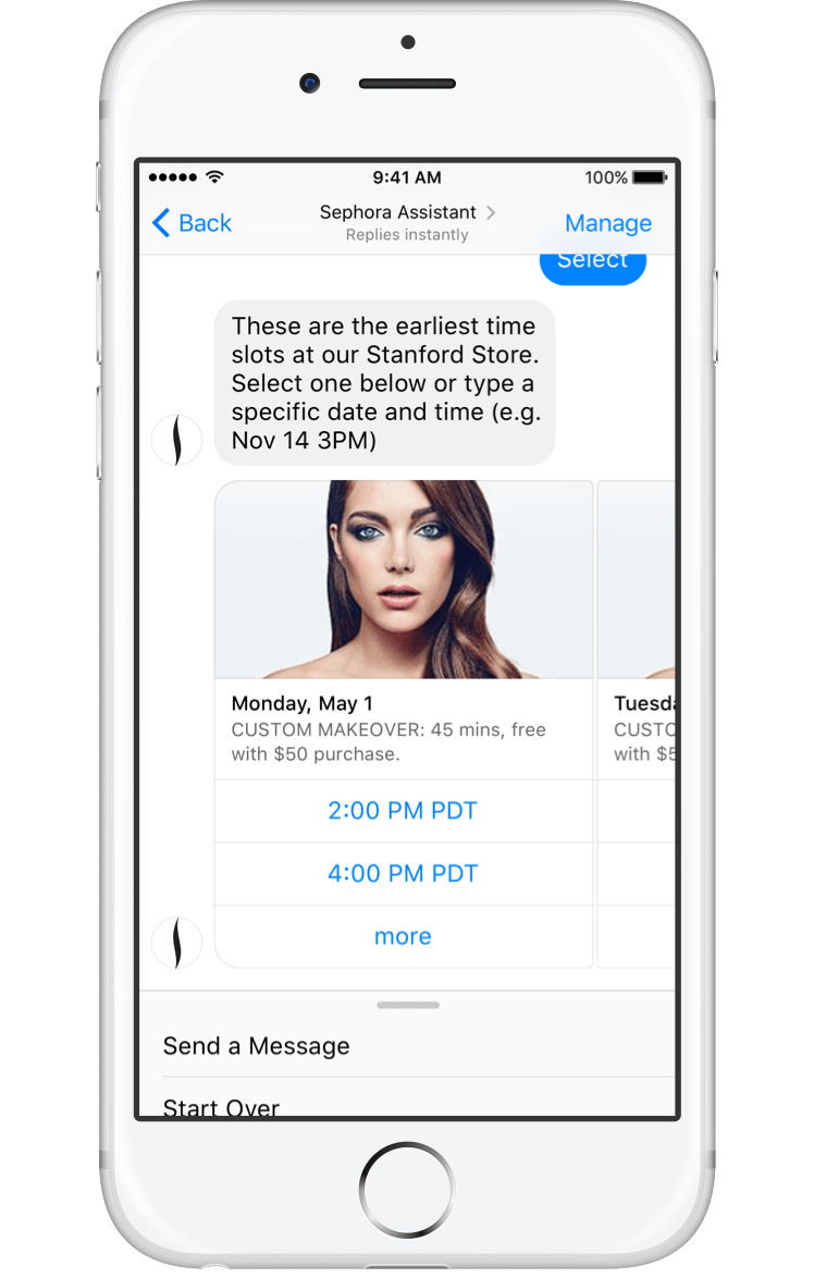 sephora facebook messenger bot