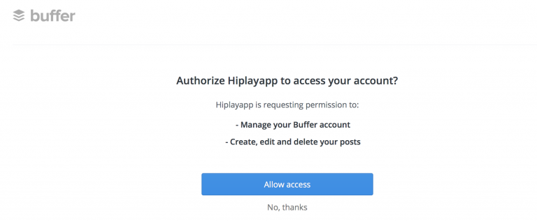 How to reconnect your Buffer account to Hiplay - Hiplay